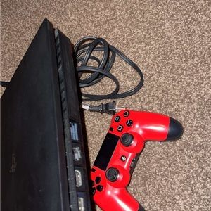 Ps4 comes with hdmi, powercord, controller, controller charger!! Barley used.